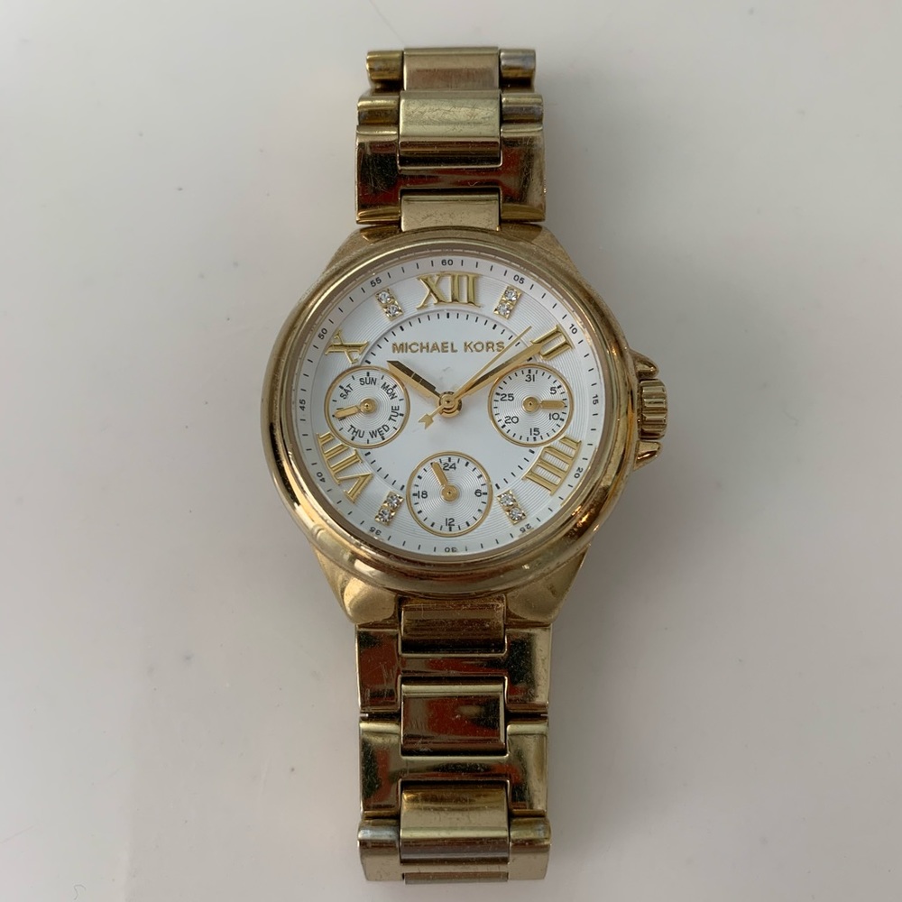 Michael Kors oversized gold tone watch